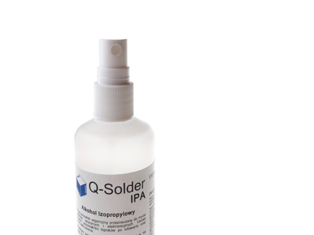 Isopropyl alcohol for cleaning soldering residues.